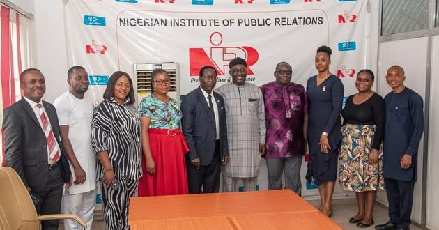 Professor Andrew Haruna, paid a courtesy visit to the Secretariat of the Nigerian Institute of Public Relations (NIPR)