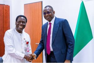 Secretary-General of CVCNU Prof. Andrew Haruna and the EFCC Chairman, Mr. Ola Olukoyede